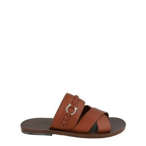 Ferragamo Giotto Leather Sandals Brown Mens